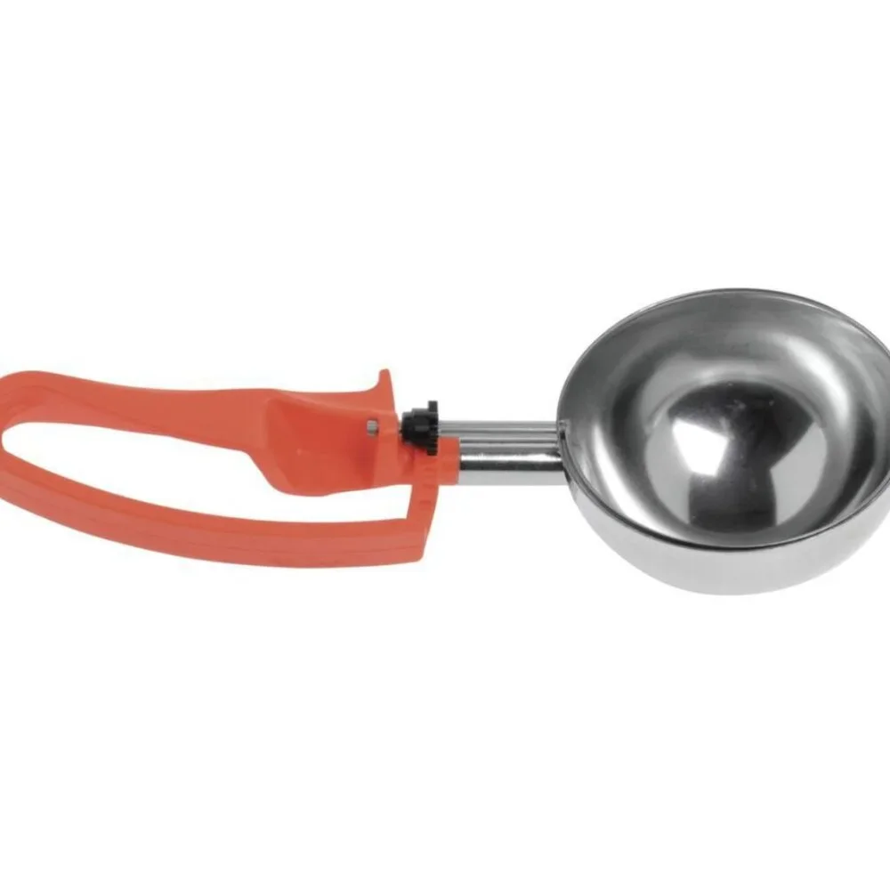 8 oz / High Quality #4 Squeeze Disher / Scoop with Orange Handle NWOT
